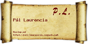 Pál Laurencia névjegykártya